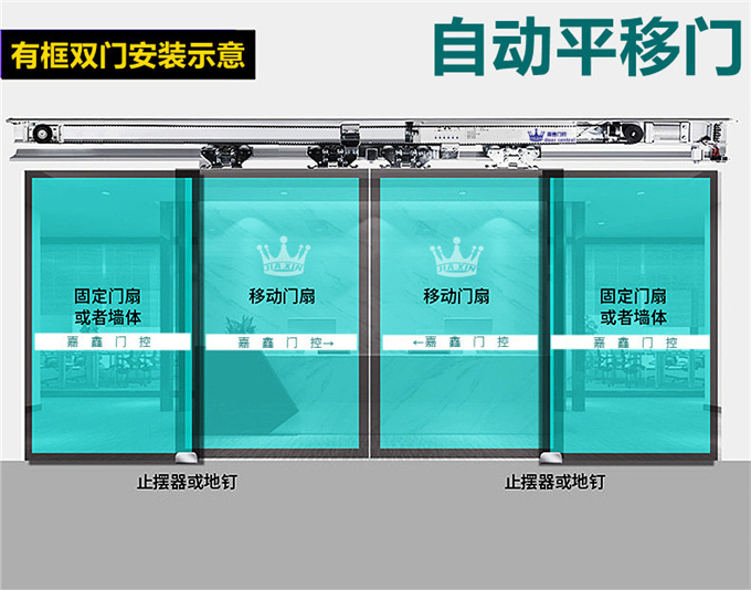 嘉鑫JX-150自動感應門平移電動玻璃門JIAXIN